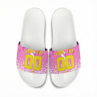 Personalized Barbados Tridents Cricket Slide Sandals Trident Graphic Splash Pattern Caribbean Sport