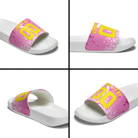 Personalized Barbados Tridents Cricket Slide Sandals Trident Graphic Splash Pattern Caribbean Sport