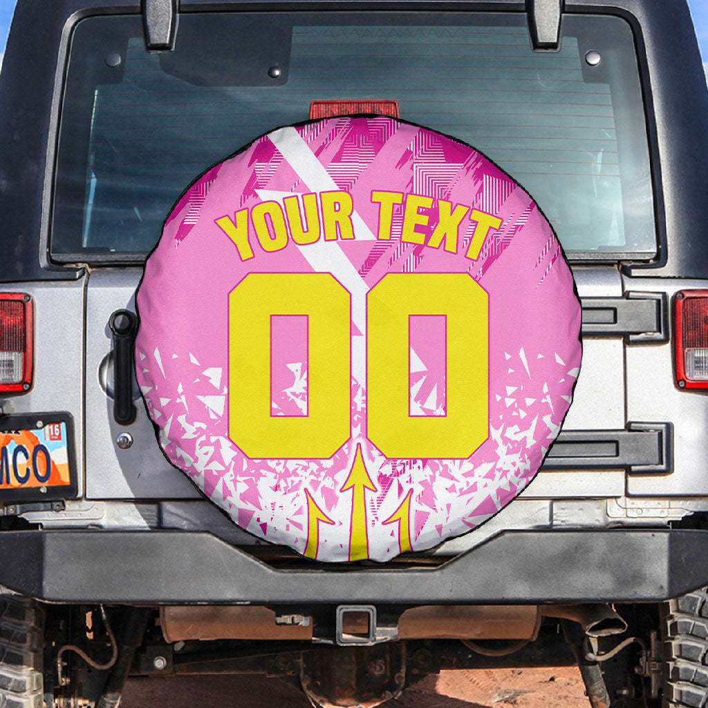 Personalized Barbados Tridents Cricket Spare Tire Cover Trident Graphic Splash Pattern Caribbean Sport