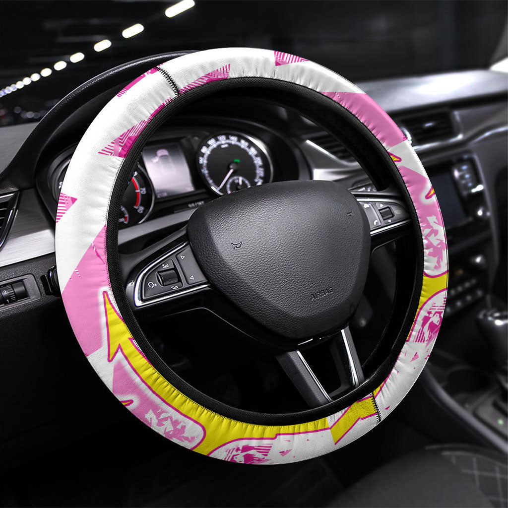 Barbados Tridents Cricket Steering Wheel Cover Trident Graphic Splash Pattern Caribbean Sport