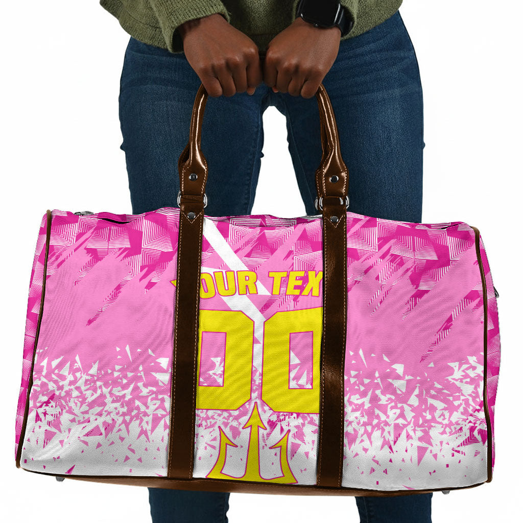 Personalized Barbados Tridents Cricket Travel Bag Trident Graphic Splash Pattern Caribbean Sport