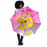 Personalized Barbados Tridents Cricket Umbrella Trident Graphic Splash Pattern Caribbean Sport