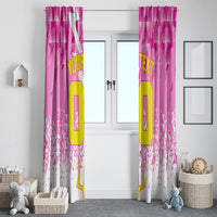 Personalized Barbados Tridents Cricket Window Curtain Trident Graphic Splash Pattern Caribbean Sport