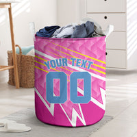Personalized Barbados Cricket Tridents Laundry Basket Graphic Geometric Dynamic Sports Mascot