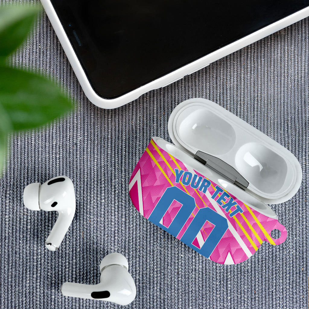 Personalized Barbados Cricket Tridents AirPods Case Graphic Geometric Dynamic Sports Mascot