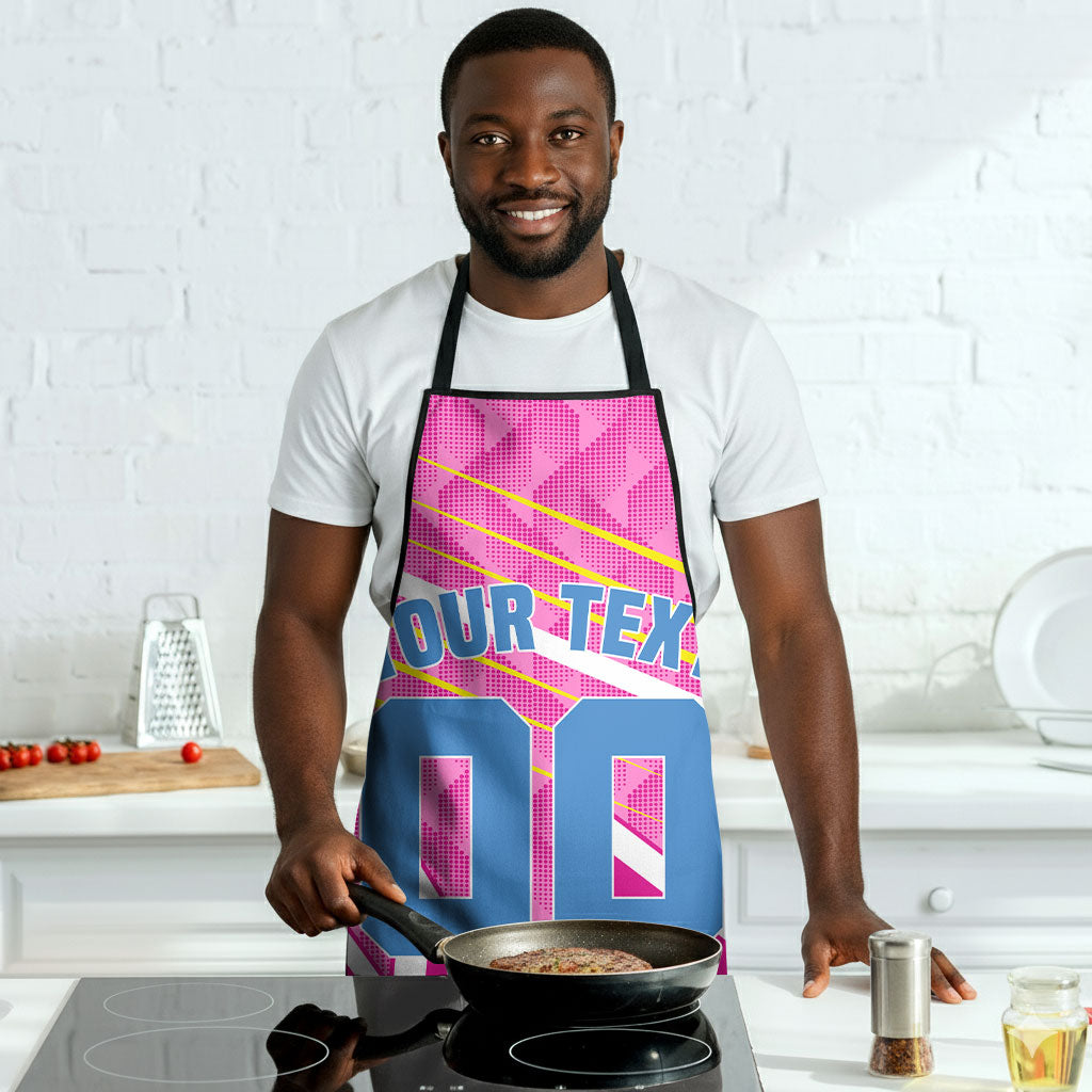 Personalized Barbados Cricket Tridents Apron Graphic Geometric Dynamic Sports Mascot