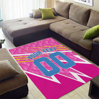 Personalized Barbados Cricket Tridents Area Rug Graphic Geometric Dynamic Sports Mascot