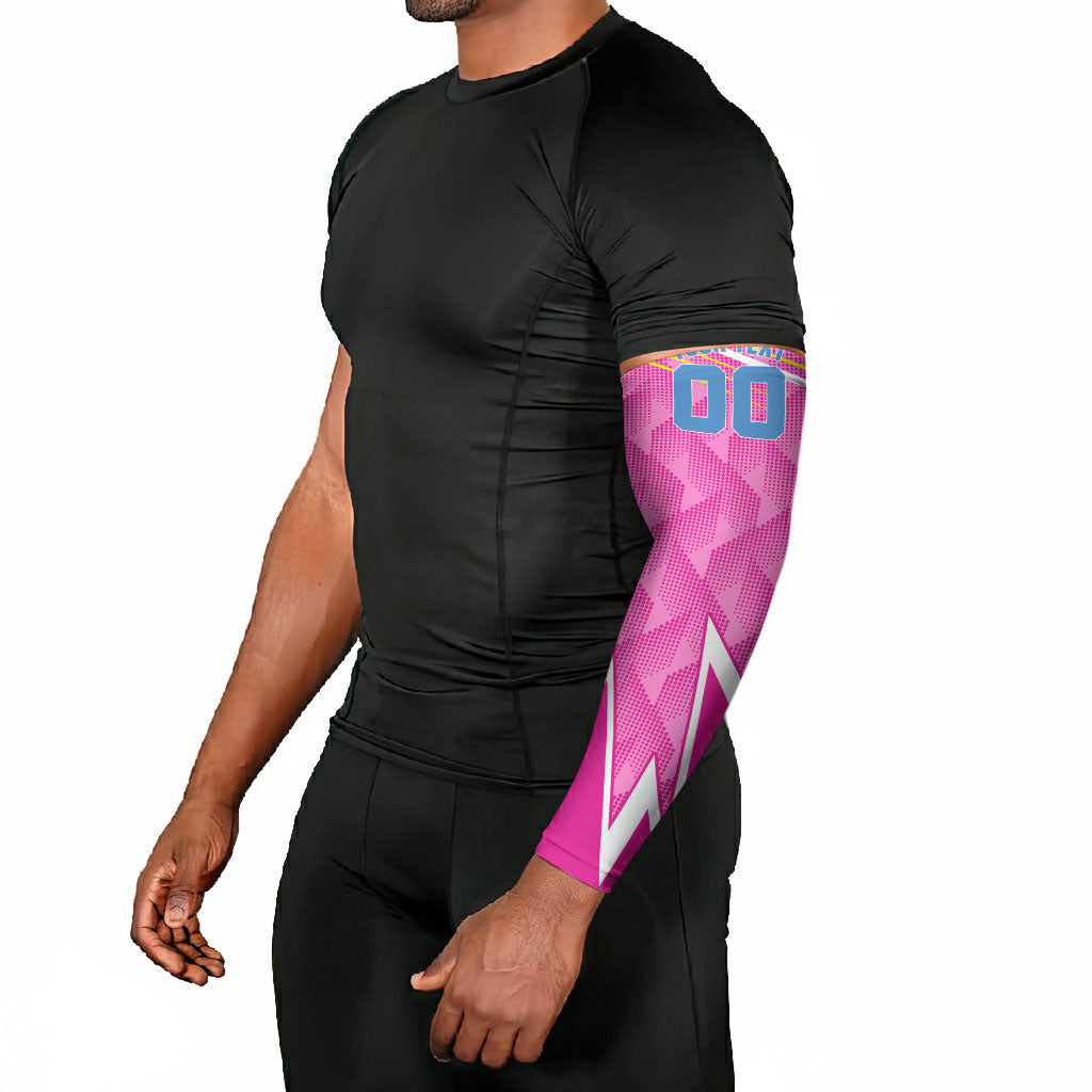 Personalized Barbados Cricket Tridents Arm Sleeves Graphic Geometric Dynamic Sports Mascot