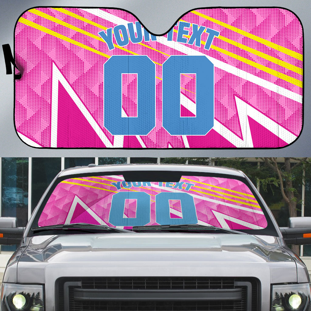 Personalized Barbados Cricket Tridents Auto Sun Shade Graphic Geometric Dynamic Sports Mascot