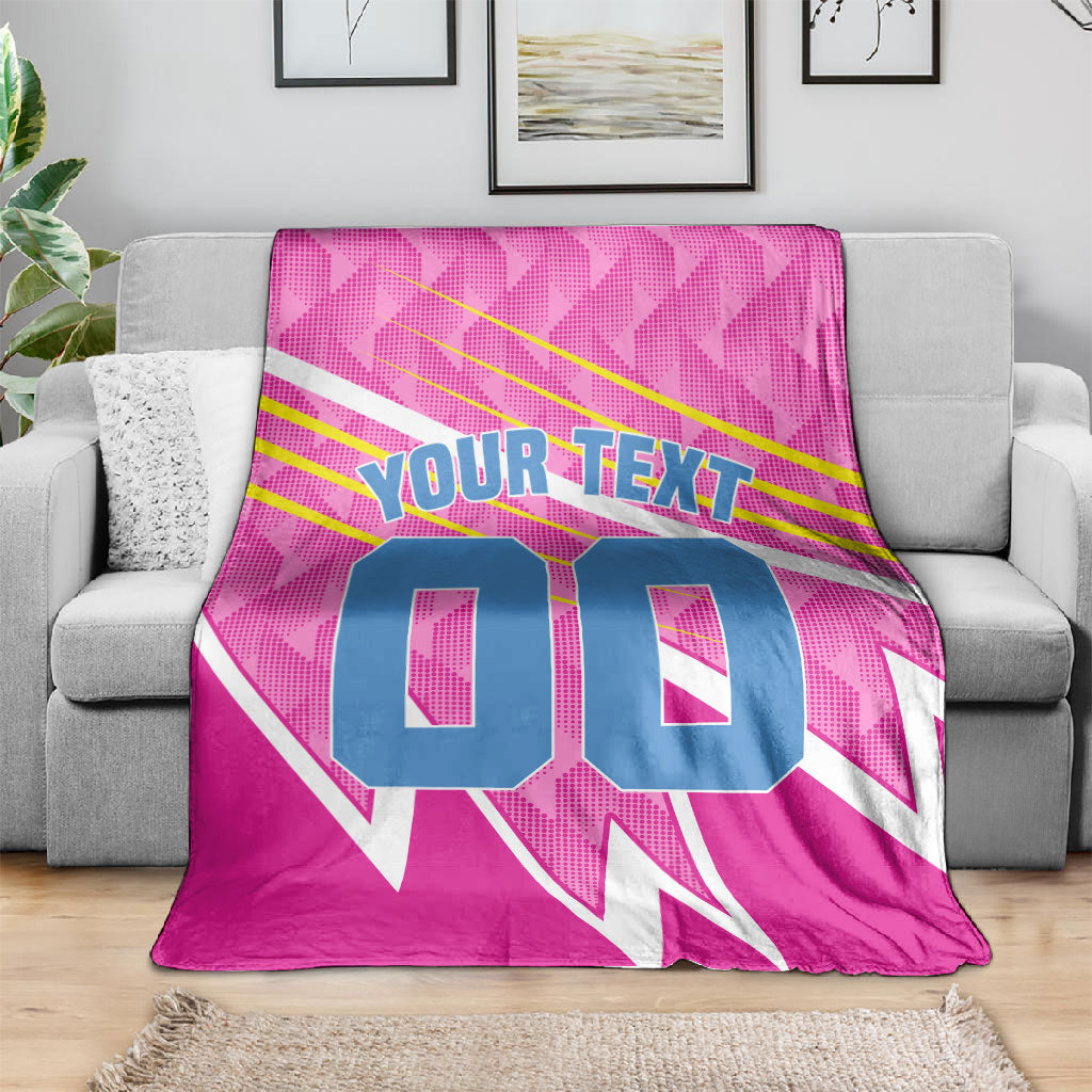 Personalized Barbados Cricket Tridents Blanket Graphic Geometric Dynamic Sports Mascot