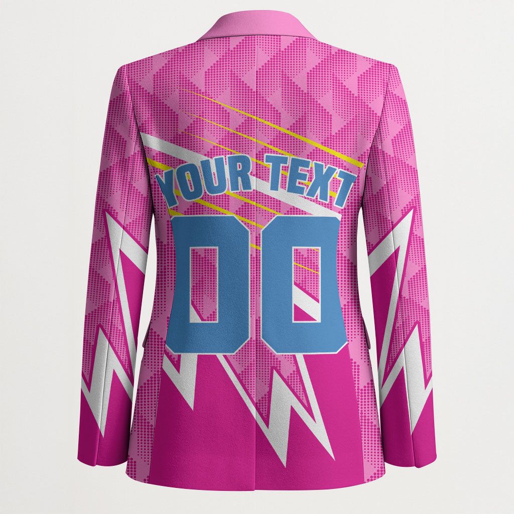 Personalized Barbados Cricket Tridents Blazer Graphic Geometric Dynamic Sports Mascot