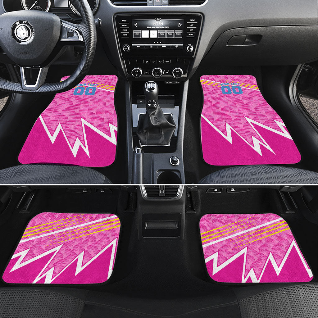 Personalized Barbados Cricket Tridents Car Mats Graphic Geometric Dynamic Sports Mascot