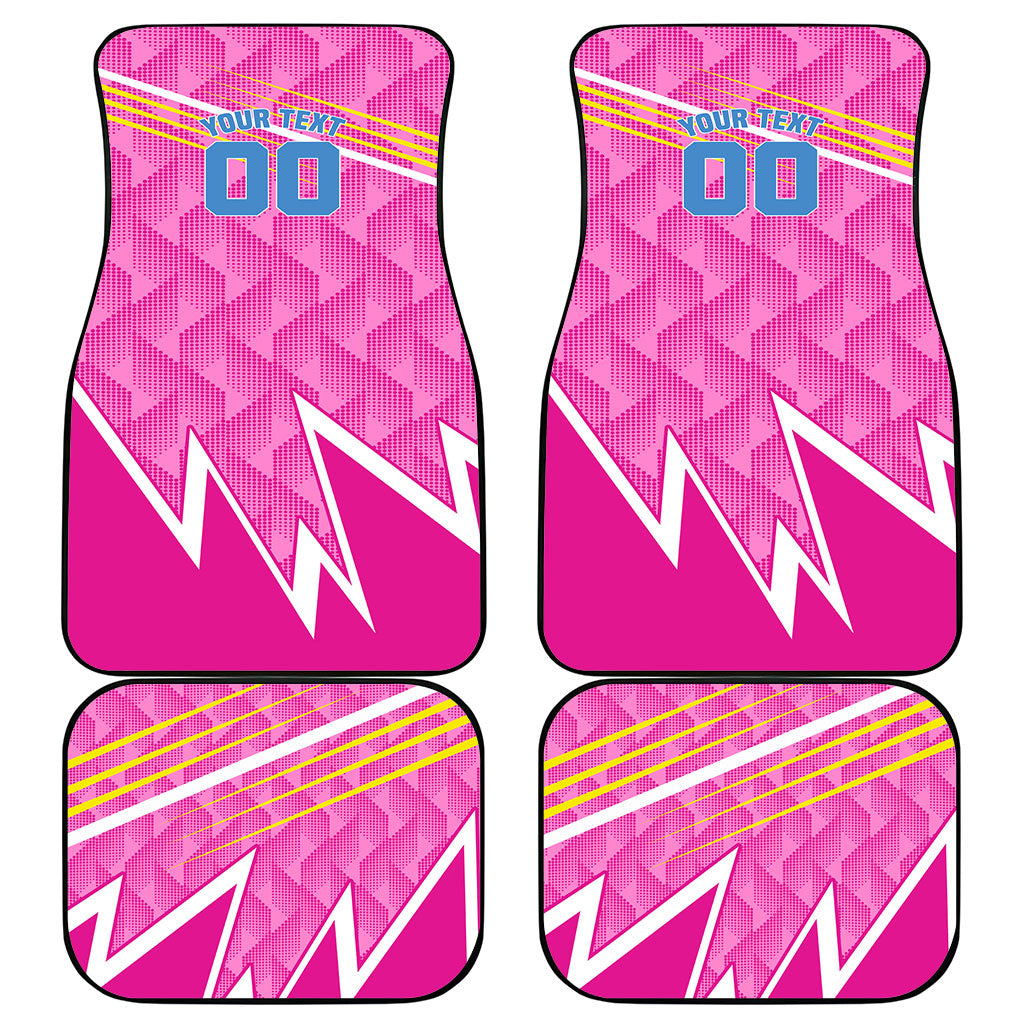 Personalized Barbados Cricket Tridents Car Mats Graphic Geometric Dynamic Sports Mascot