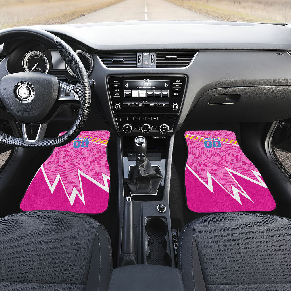 Personalized Barbados Cricket Tridents Car Mats Graphic Geometric Dynamic Sports Mascot