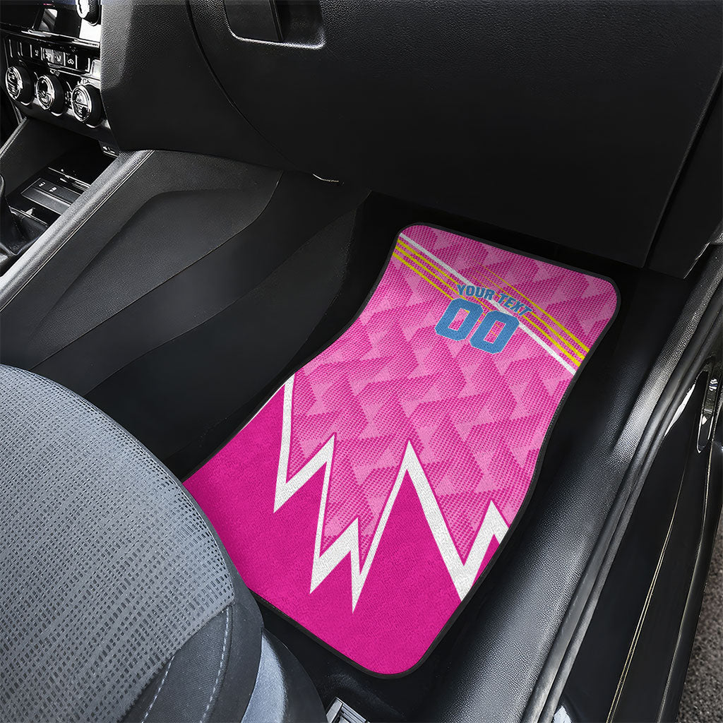 Personalized Barbados Cricket Tridents Car Mats Graphic Geometric Dynamic Sports Mascot