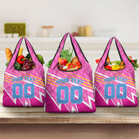 Personalized Barbados Cricket Tridents Grocery Bag Graphic Geometric Dynamic Sports Mascot