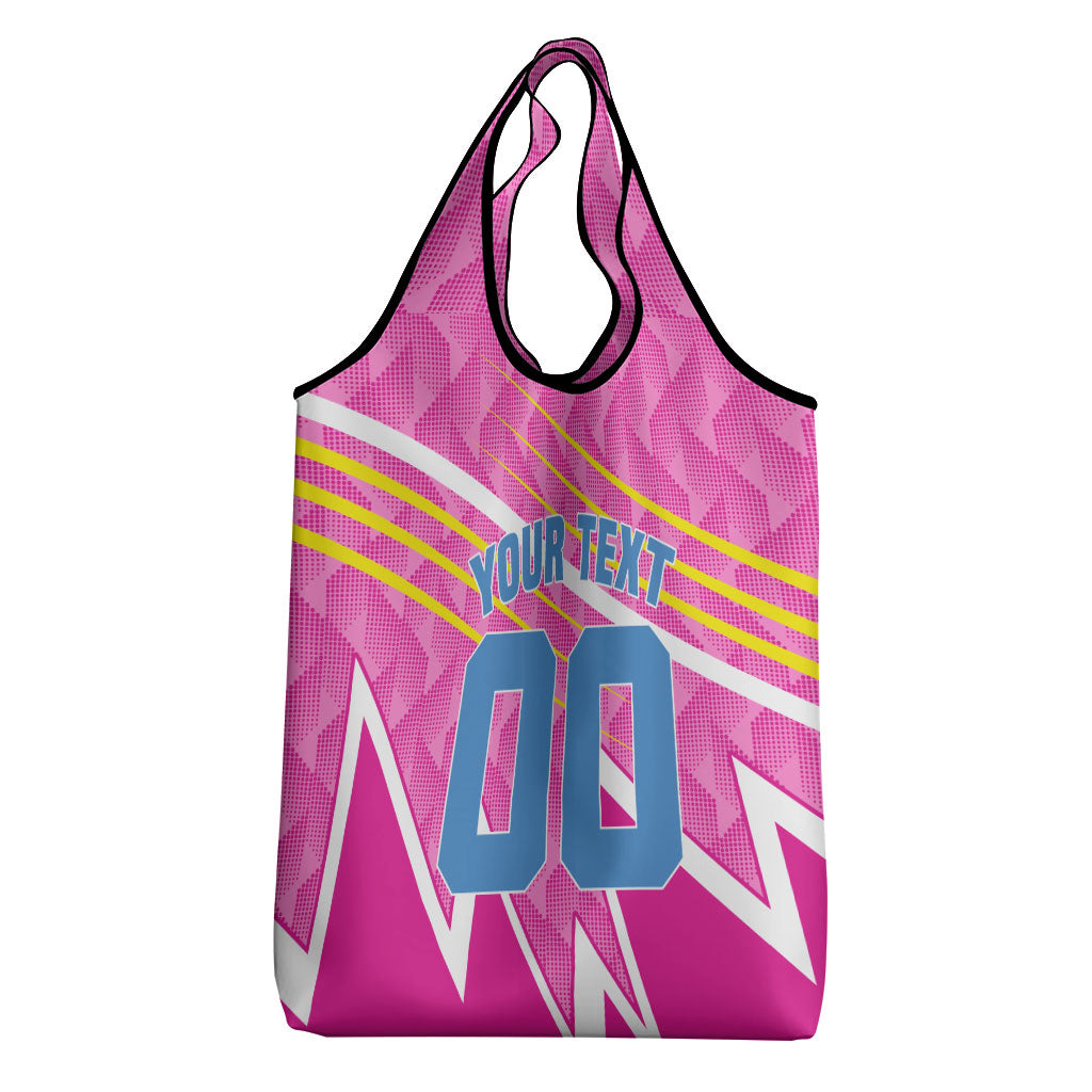 Personalized Barbados Cricket Tridents Grocery Bag Graphic Geometric Dynamic Sports Mascot