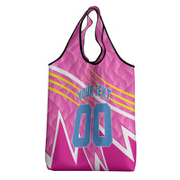 Personalized Barbados Cricket Tridents Grocery Bag Graphic Geometric Dynamic Sports Mascot