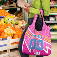 Personalized Barbados Cricket Tridents Grocery Bag Graphic Geometric Dynamic Sports Mascot