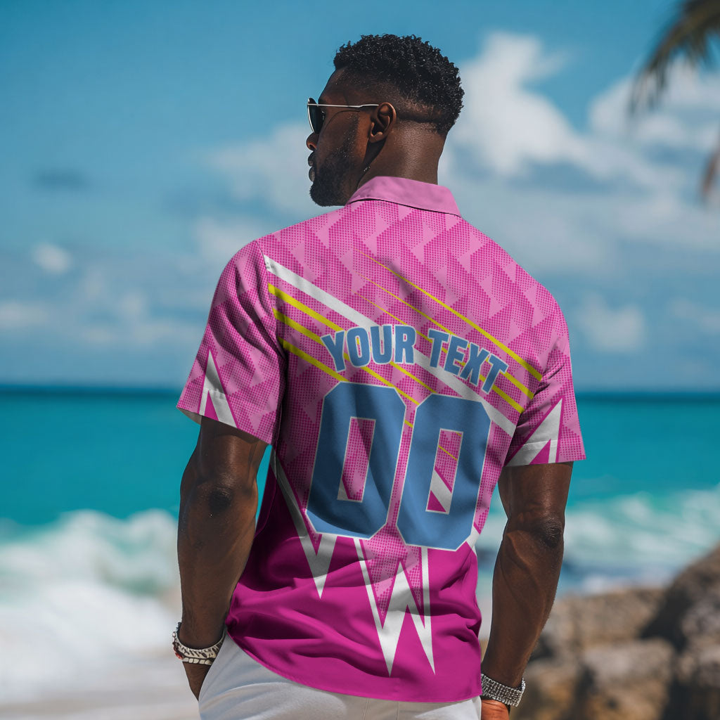 Personalized Barbados Cricket Tridents Hawaiian Shirt Graphic Geometric Dynamic Sports Mascot
