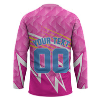 Personalized Barbados Cricket Tridents Hockey Jersey Graphic Geometric Dynamic Sports Mascot