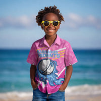 Personalized Barbados Cricket Tridents Kid Hawaiian Shirt Graphic Geometric Dynamic Sports Mascot