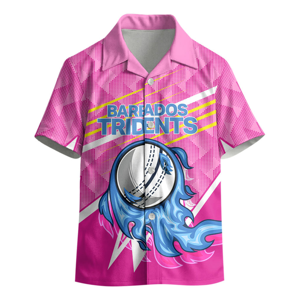 Personalized Barbados Cricket Tridents Kid Hawaiian Shirt Graphic Geometric Dynamic Sports Mascot
