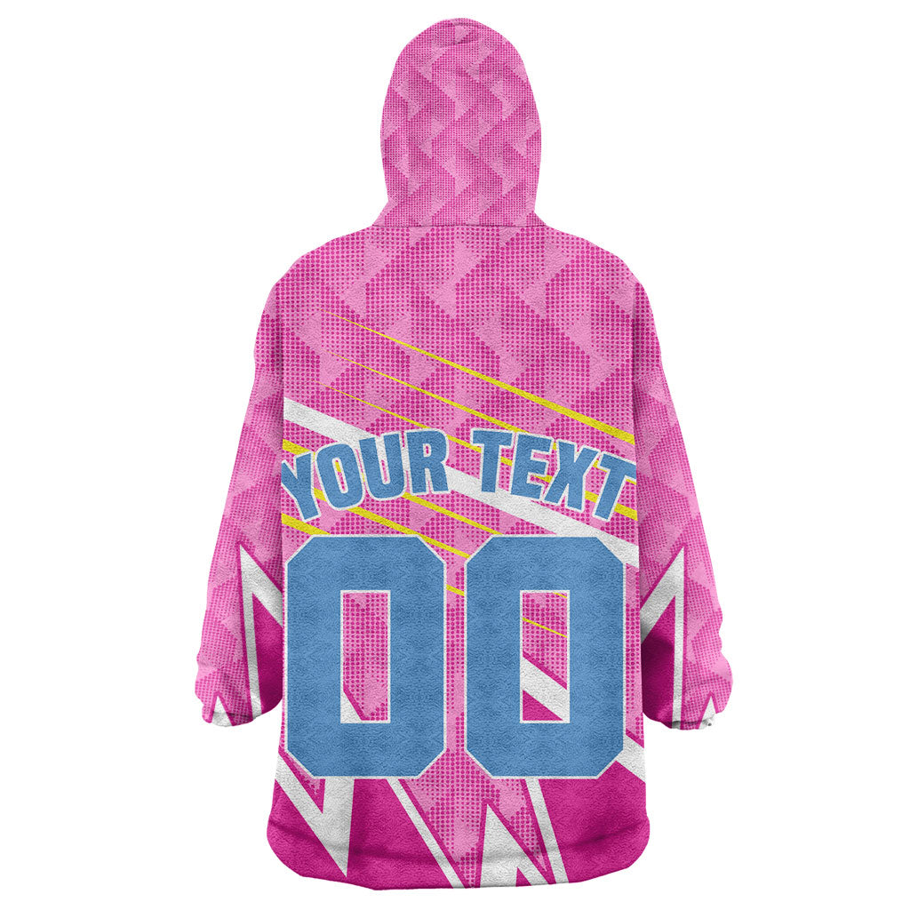 Personalized Barbados Cricket Tridents Kid Wearable Blanket Hoodie Graphic Geometric Dynamic Sports Mascot