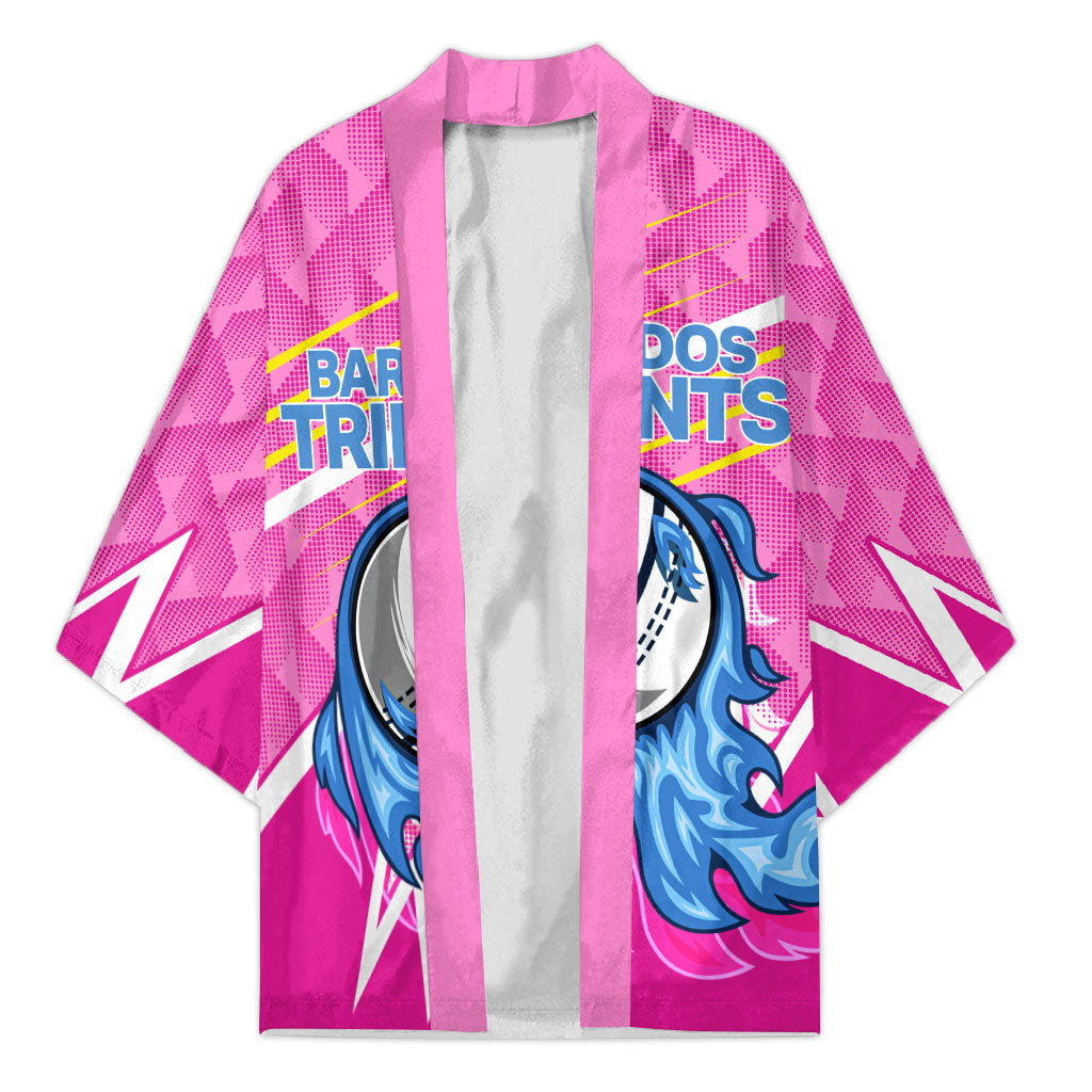 Personalized Barbados Cricket Tridents Kimono Graphic Geometric Dynamic Sports Mascot