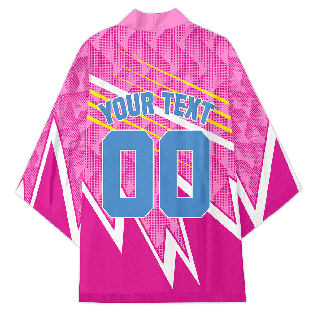 Personalized Barbados Cricket Tridents Kimono Graphic Geometric Dynamic Sports Mascot