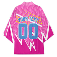 Personalized Barbados Cricket Tridents Kimono Graphic Geometric Dynamic Sports Mascot