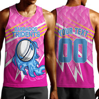 Personalized Barbados Cricket Tridents Men Tank Top Graphic Geometric Dynamic Sports Mascot