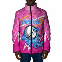 Personalized Barbados Cricket Tridents Padded Jacket Graphic Geometric Dynamic Sports Mascot