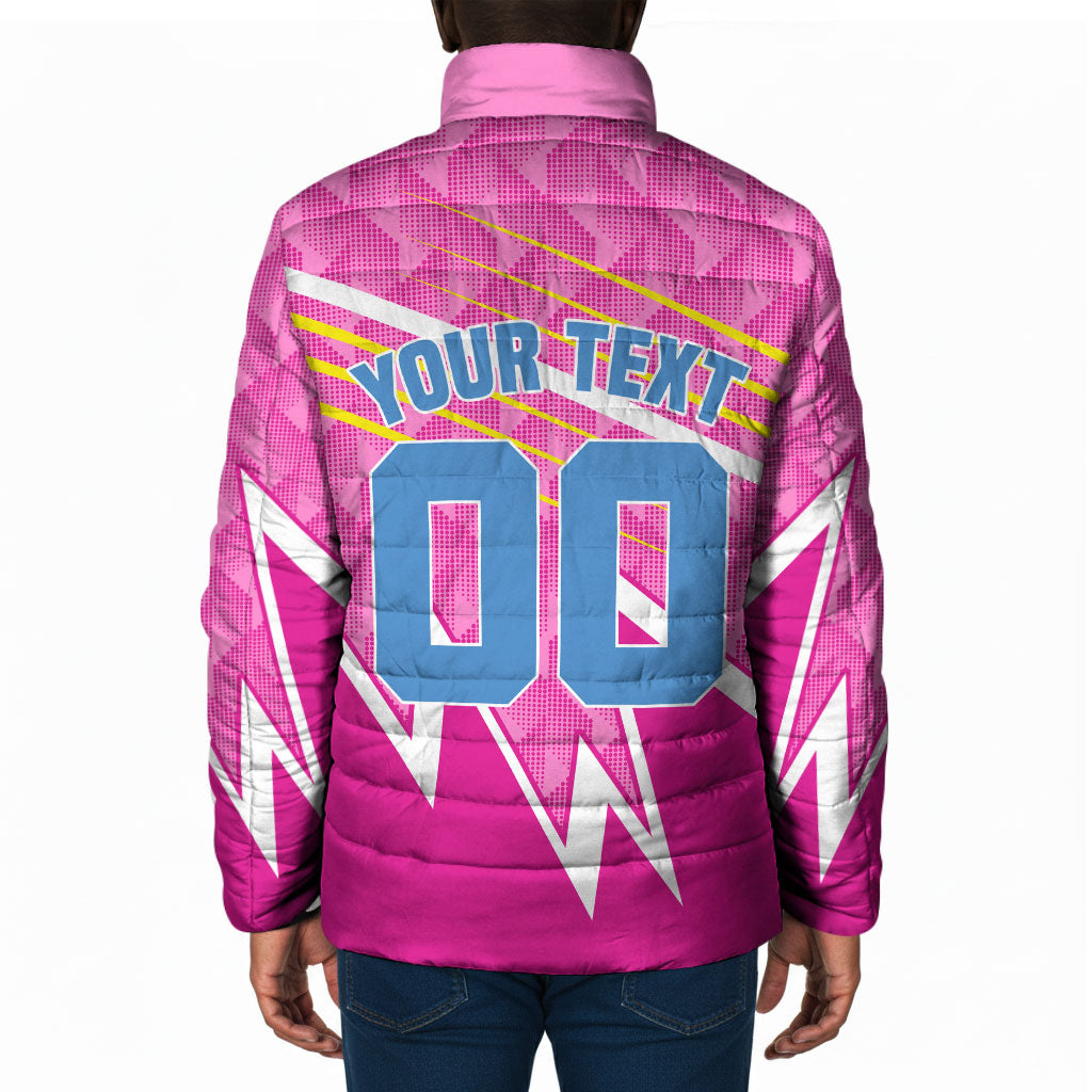 Personalized Barbados Cricket Tridents Padded Jacket Graphic Geometric Dynamic Sports Mascot