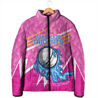Personalized Barbados Cricket Tridents Padded Jacket Graphic Geometric Dynamic Sports Mascot