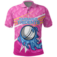 Personalized Barbados Cricket Tridents Polo Shirt Graphic Geometric Dynamic Sports Mascot