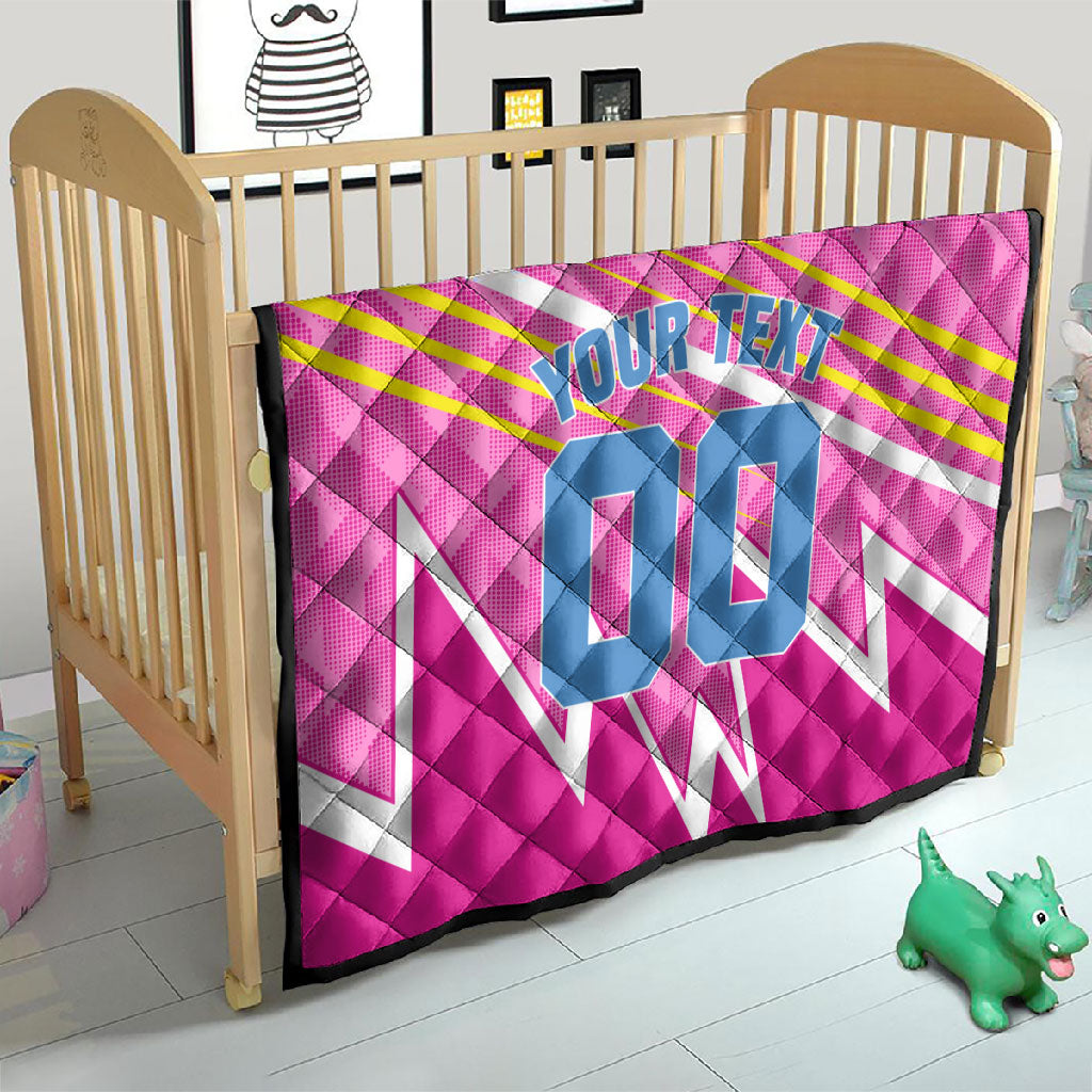 Personalized Barbados Cricket Tridents Quilt Graphic Geometric Dynamic Sports Mascot