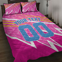 Personalized Barbados Cricket Tridents Quilt Bed Set Graphic Geometric Dynamic Sports Mascot