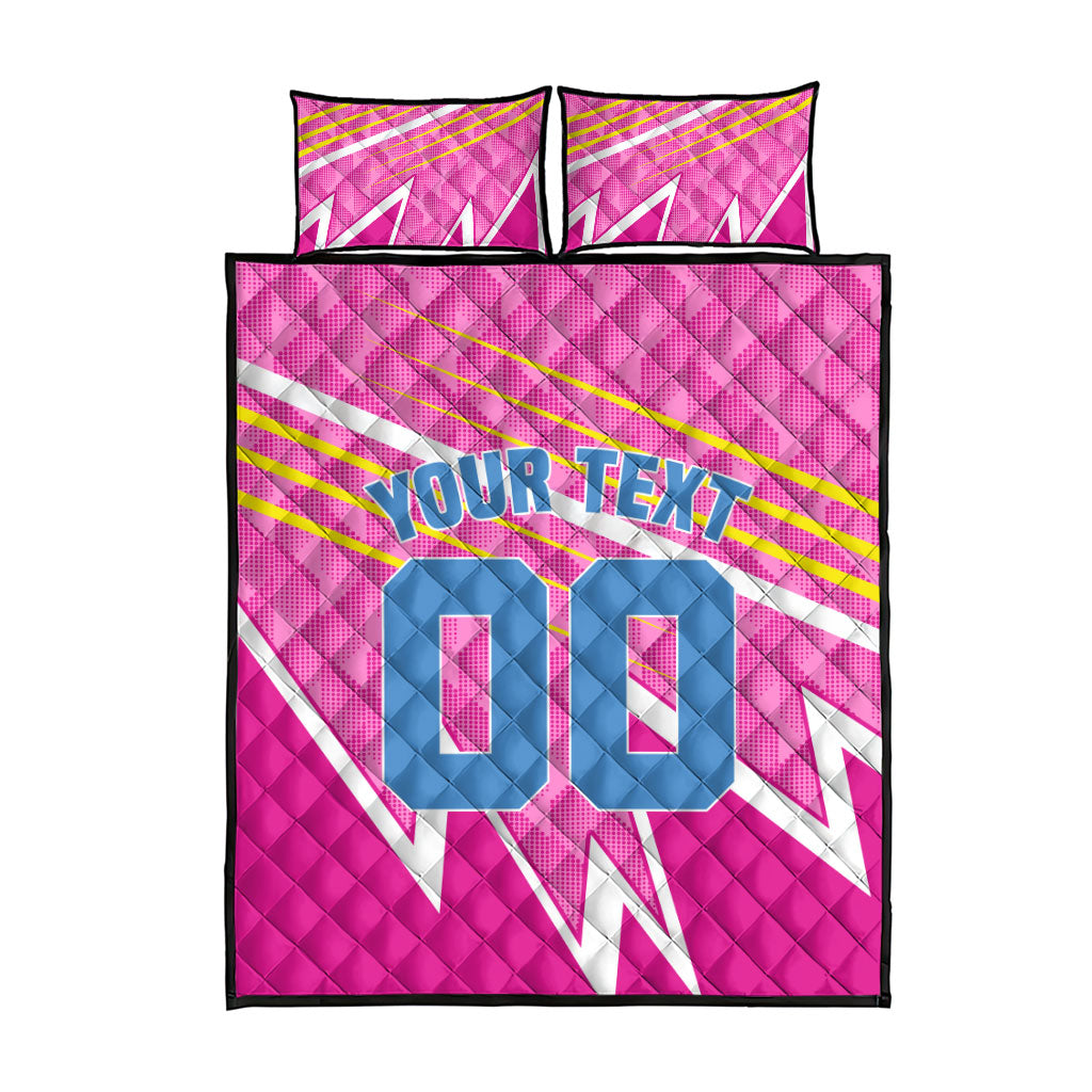 Personalized Barbados Cricket Tridents Quilt Bed Set Graphic Geometric Dynamic Sports Mascot