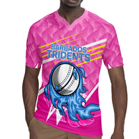 Personalized Barbados Cricket Tridents Rugby Jersey Graphic Geometric Dynamic Sports Mascot