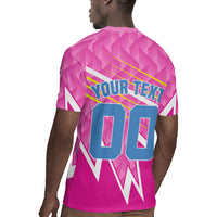 Personalized Barbados Cricket Tridents Rugby Jersey Graphic Geometric Dynamic Sports Mascot