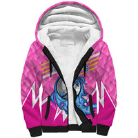 Personalized Barbados Cricket Tridents Sherpa Hoodie Graphic Geometric Dynamic Sports Mascot