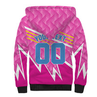 Personalized Barbados Cricket Tridents Sherpa Hoodie Graphic Geometric Dynamic Sports Mascot