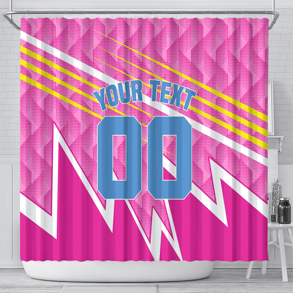 Personalized Barbados Cricket Tridents Shower Curtain Graphic Geometric Dynamic Sports Mascot