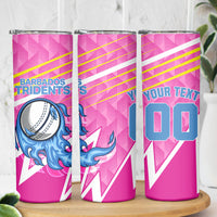Personalized Barbados Cricket Tridents Skinny Tumbler Graphic Geometric Dynamic Sports Mascot
