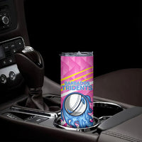 Personalized Barbados Cricket Tridents Skinny Tumbler Graphic Geometric Dynamic Sports Mascot