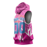 Personalized Barbados Cricket Tridents Sleeveless Hoodie Graphic Geometric Dynamic Sports Mascot