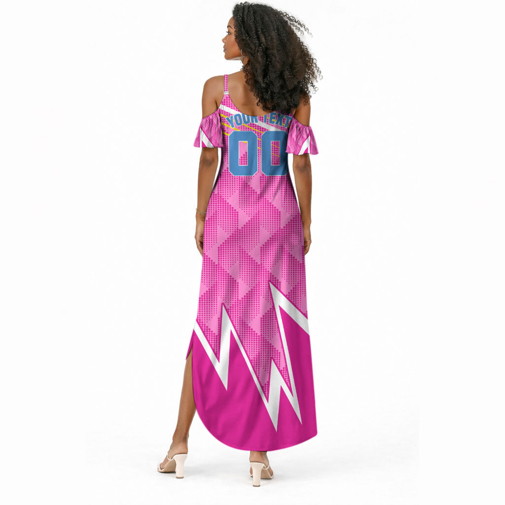 Personalized Barbados Cricket Tridents Summer Maxi Dress Graphic Geometric Dynamic Sports Mascot