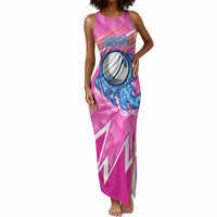 Personalized Barbados Cricket Tridents Tank Maxi Dress Graphic Geometric Dynamic Sports Mascot