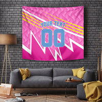 Personalized Barbados Cricket Tridents Tapestry Graphic Geometric Dynamic Sports Mascot